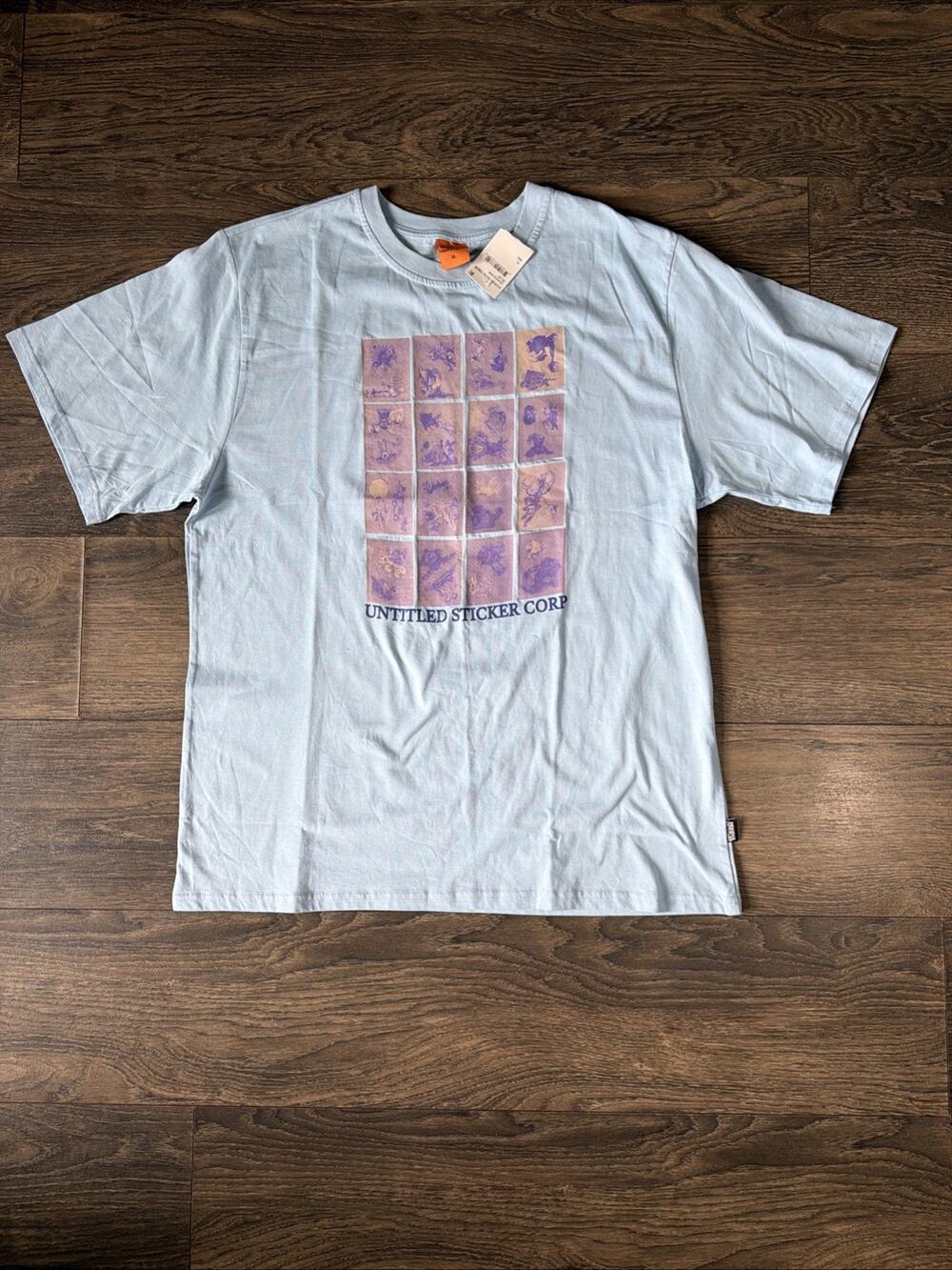 Designs Untitled Sticker Corp Tee NWT Sz XL Graphic Art Streetwear Skate Cotton